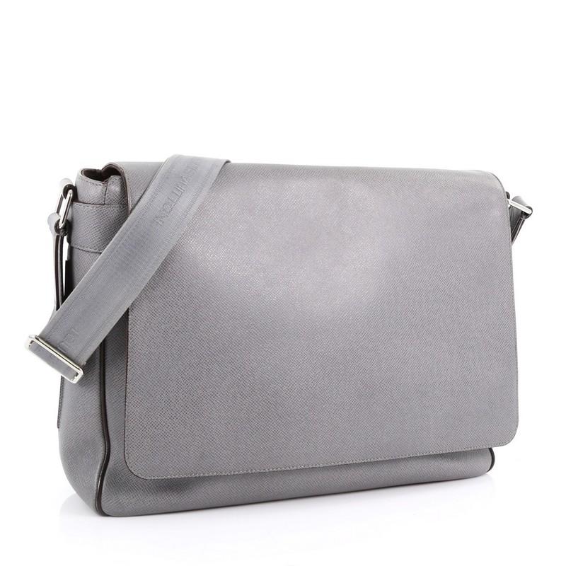 Gray Louis Vuitton Roman Handbag Taiga Leather MM