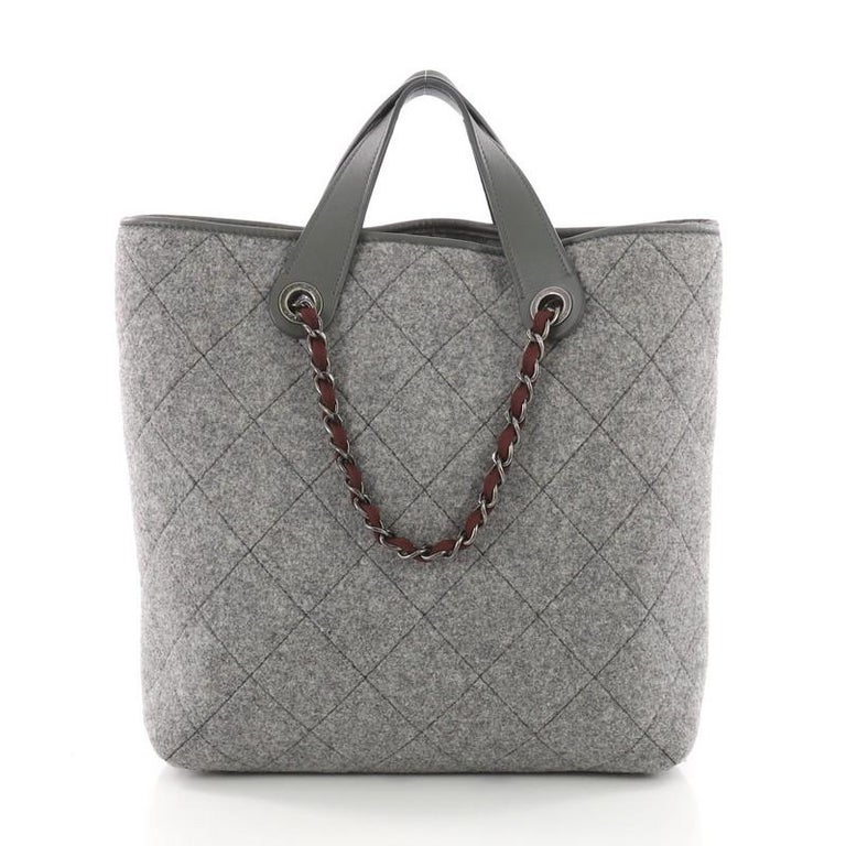 chanel felt tote