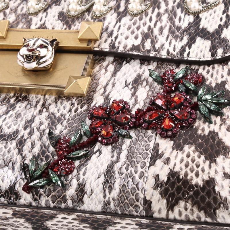 Gucci Osiride Top Handle Bag Embellished Snakeskin Medium 1