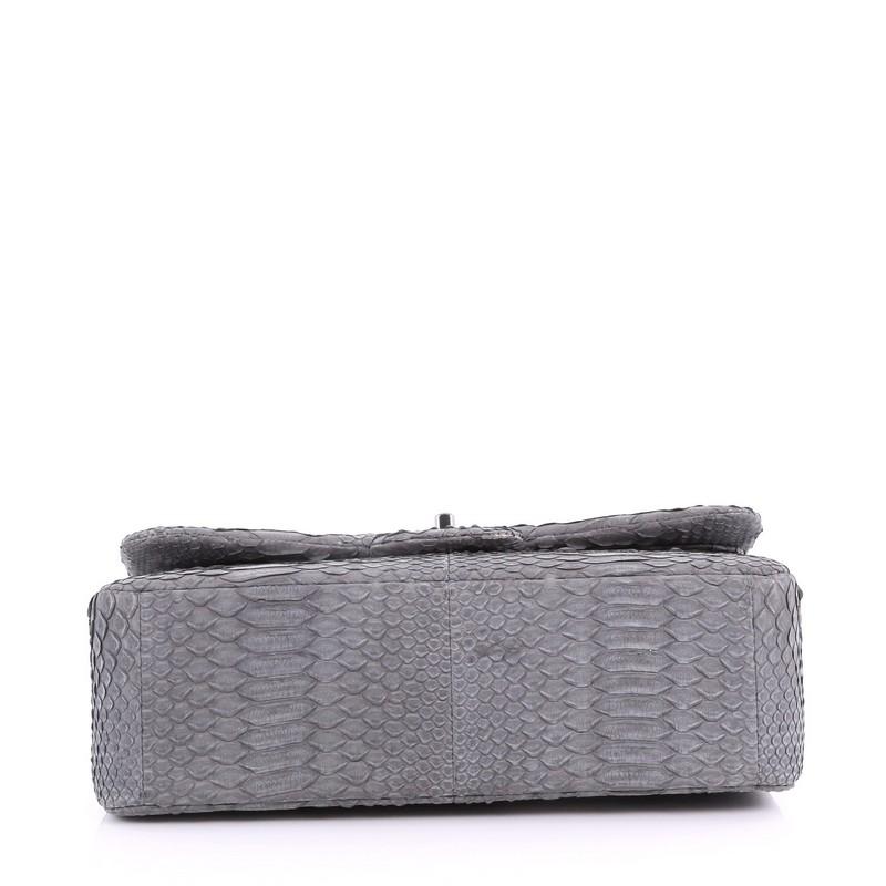 chanel python double flap bag