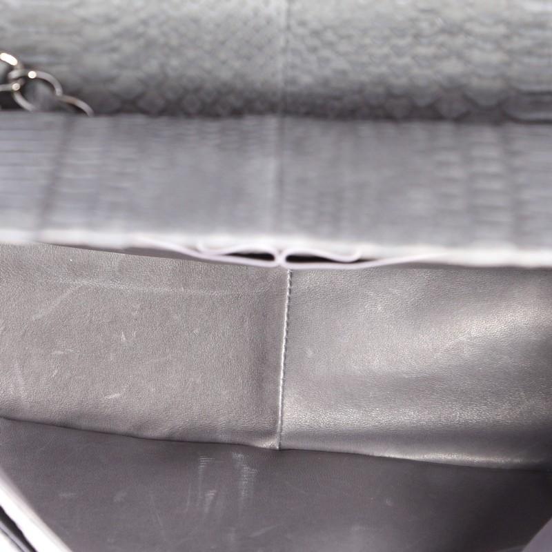 Women's Chanel Classic Double Flap Bag Matte Python Jumbo