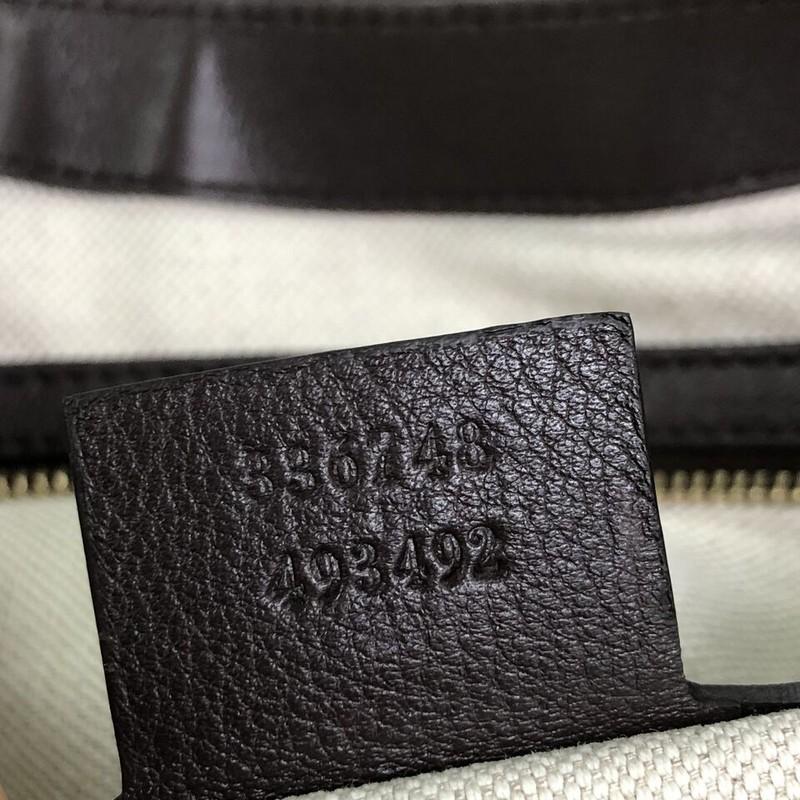 Gucci Stirrup Flap Crossbody Bag Coated Canvas with Leather Medium 1