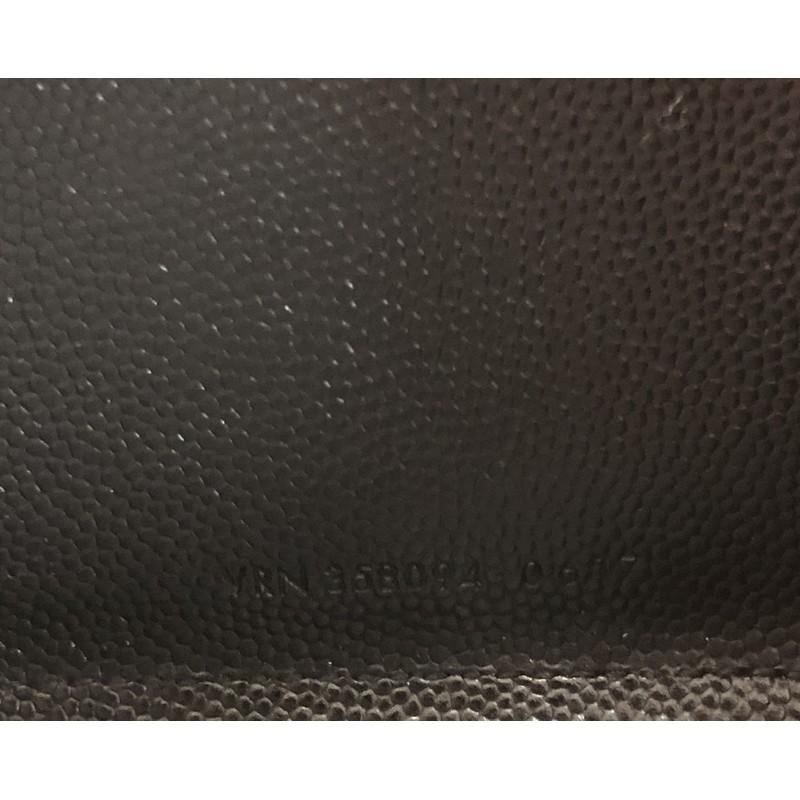  Saint Laurent Classic Monogram Zip Around Wallet Matelasse Chevron Leather 1