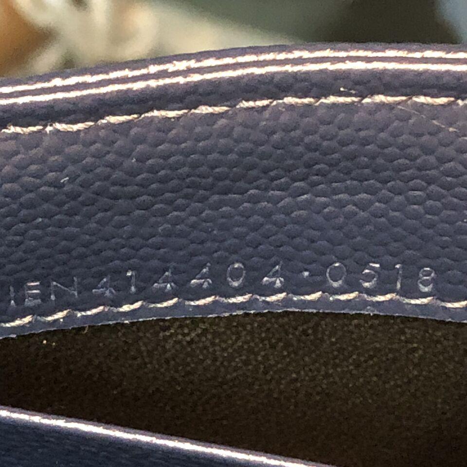Saint Laurent Classic Monogram Flap Wallet Matelasse Chevron Leather Small 2