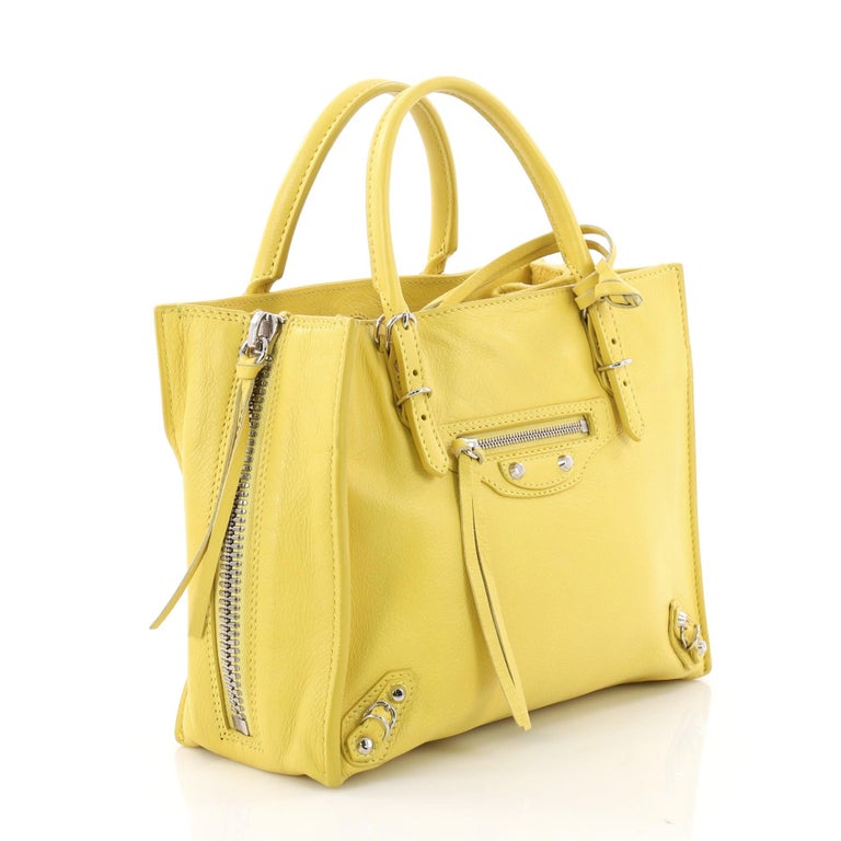 Balenciaga Papier A4 Zip Around Classic Studs Handbag Leather Mini at ...