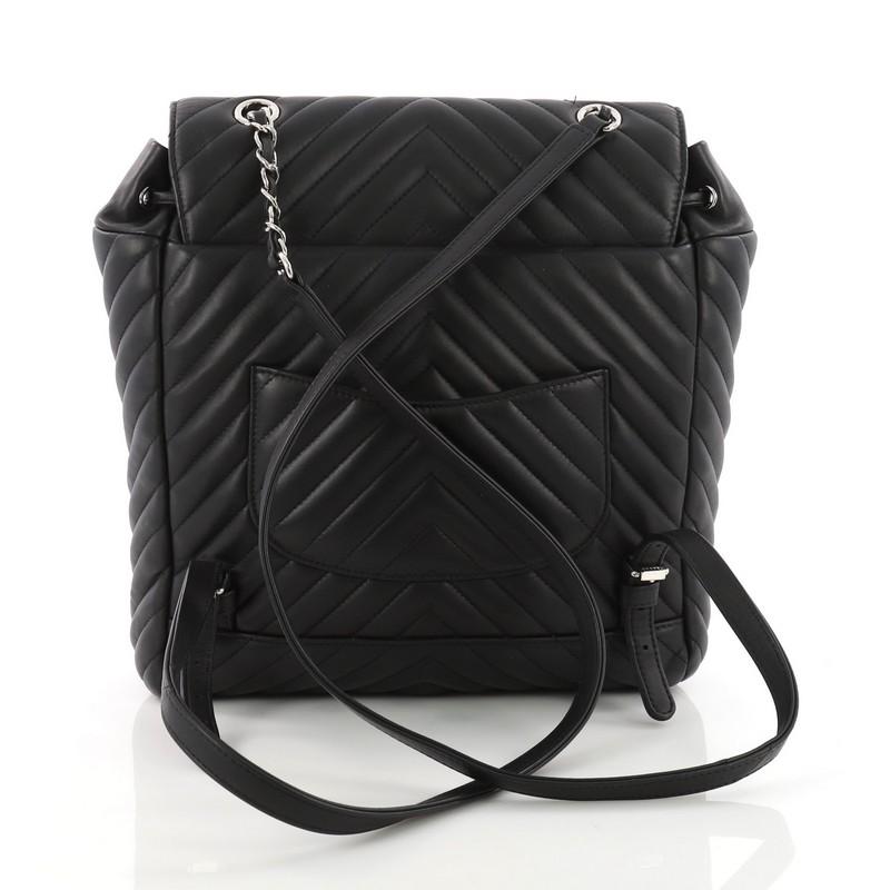 Chanel Urban Spirit Backpack Chevron Calfskin Large In Good Condition In NY, NY