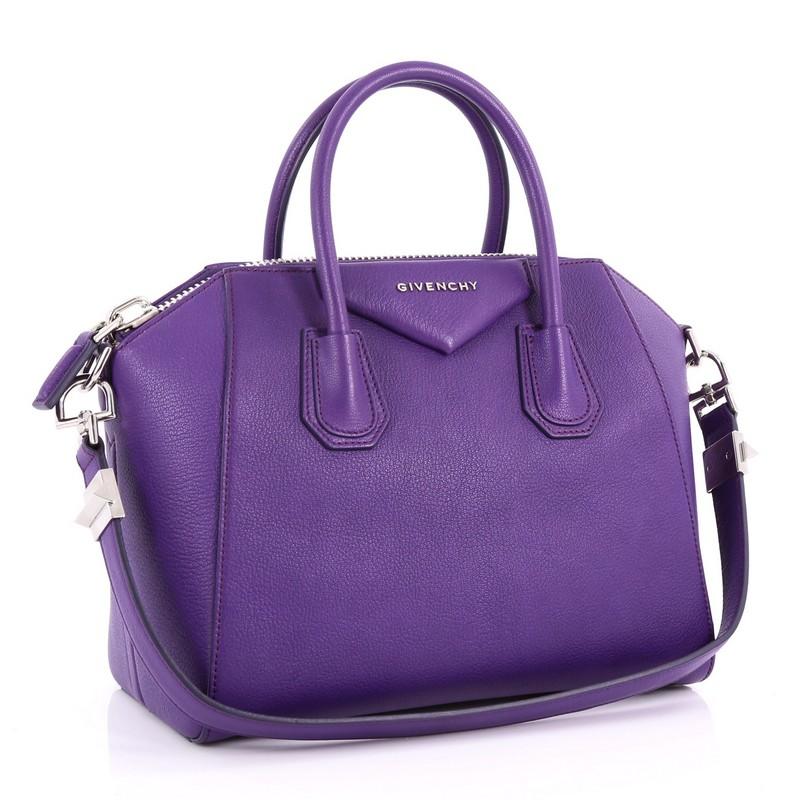 Purple Givenchy Antigona Bag Leather Medium