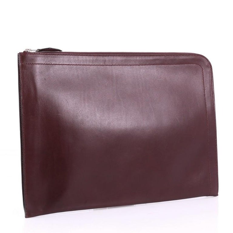 Hermes Zip Around Document Holder Box Calf Large at 1stDibs hermes document holder