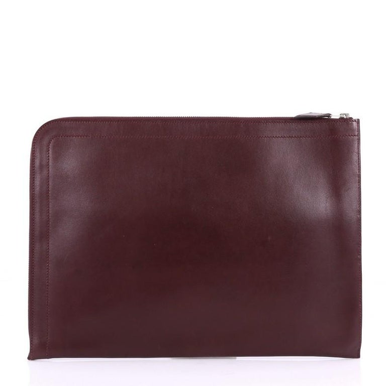 Hermes Zip Around Document Holder Box Calf Large at 1stDibs hermes document holder