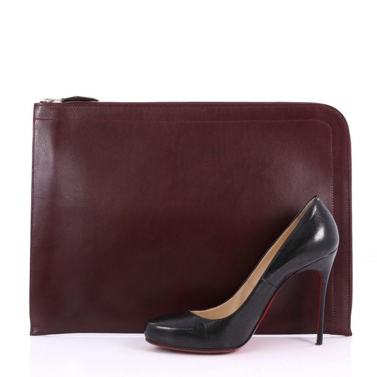 Hermes Zip Around Document Holder Box Calf Large at 1stDibs hermes document holder