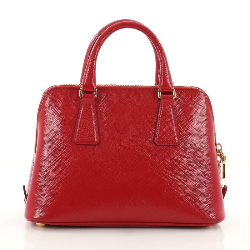 Prada Promenade Handbag Vernice Saffiano Leather Small In Excellent Condition In NY, NY