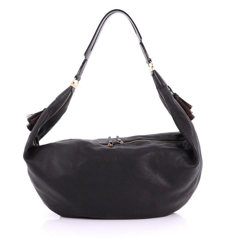 The Row Sling Hobo Leather 15 In Good Condition In NY, NY