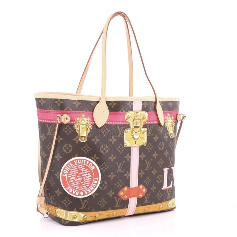 Louis Vuitton Neverfull NM Tote Limited Edition Summer Trunks Monogram Canvas MM at 1stdibs