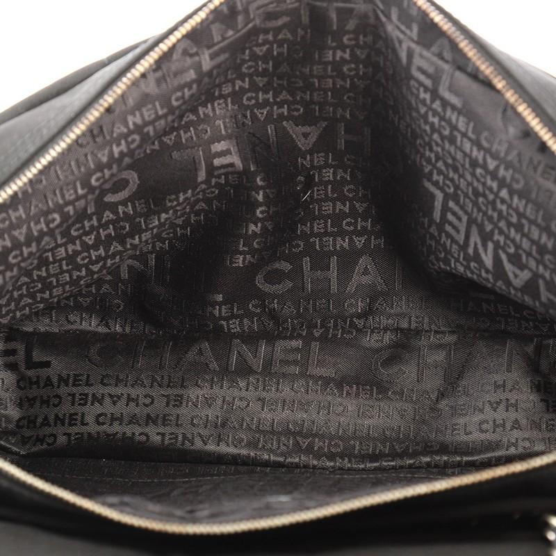 Chanel Chocolate Bar Camera Flap Bag Quilted Nylon Medium 3