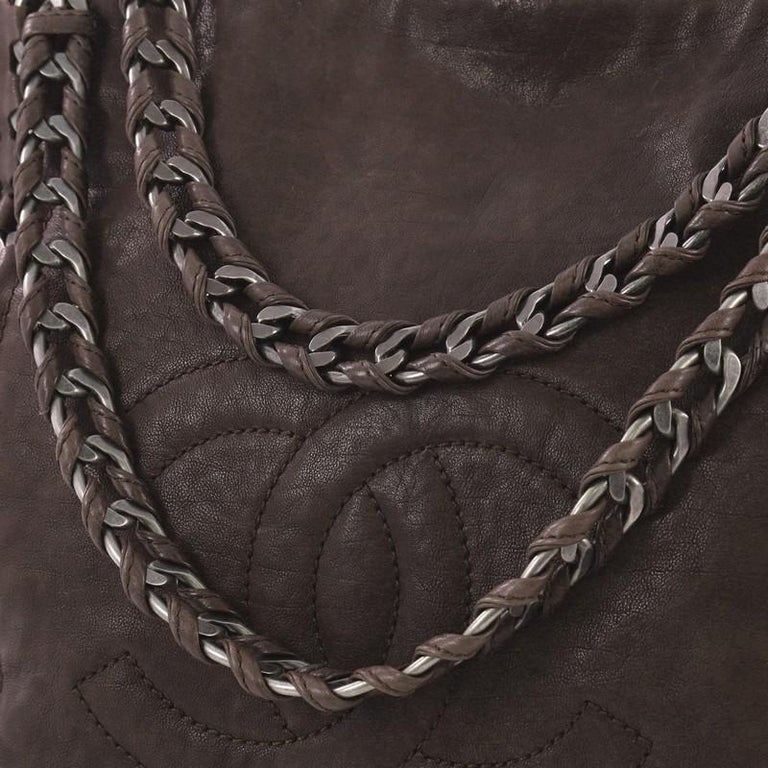 Chanel Tan Leather Medium Modern Chain Tote Chanel