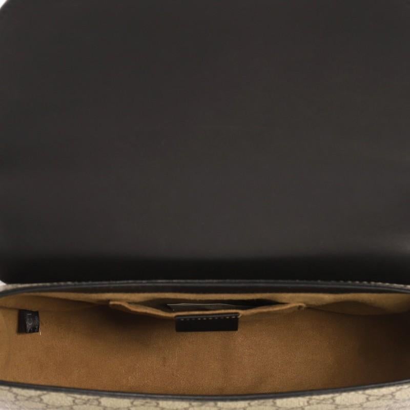 Gucci Padlock Saddle Shoulder Bag GG Coated Canvas and Leather Medium 2