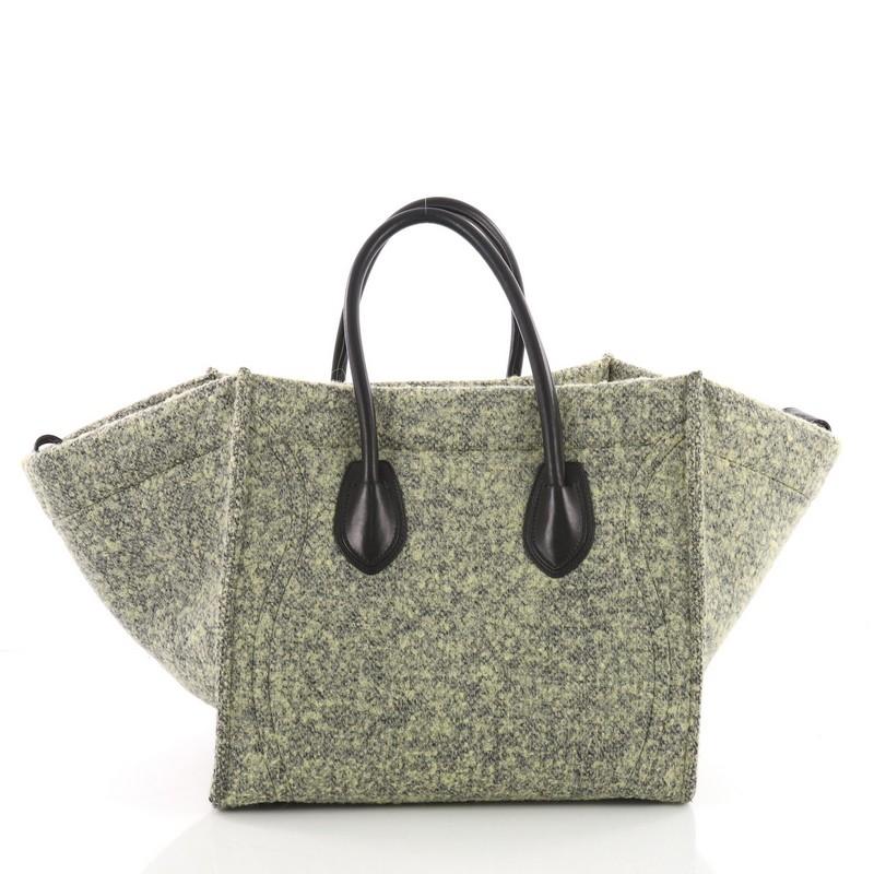Celine Phantom Handbag Wool Medium In Good Condition In NY, NY