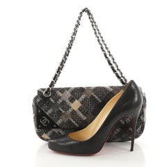 Chanel CC Tab Flap Shoulder Bag Tweed East West