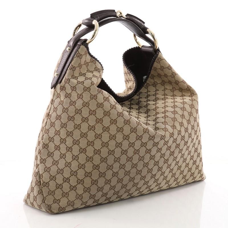 gucci monogram horsebit hobo