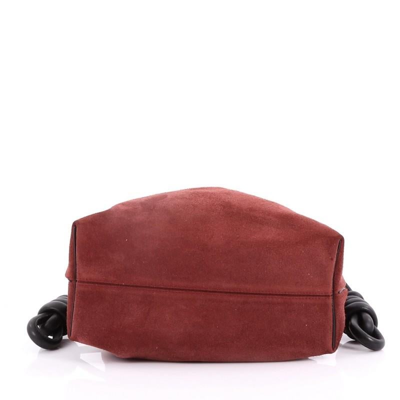 Loewe Flamenco Knot Bag Suede Medium In Good Condition In NY, NY