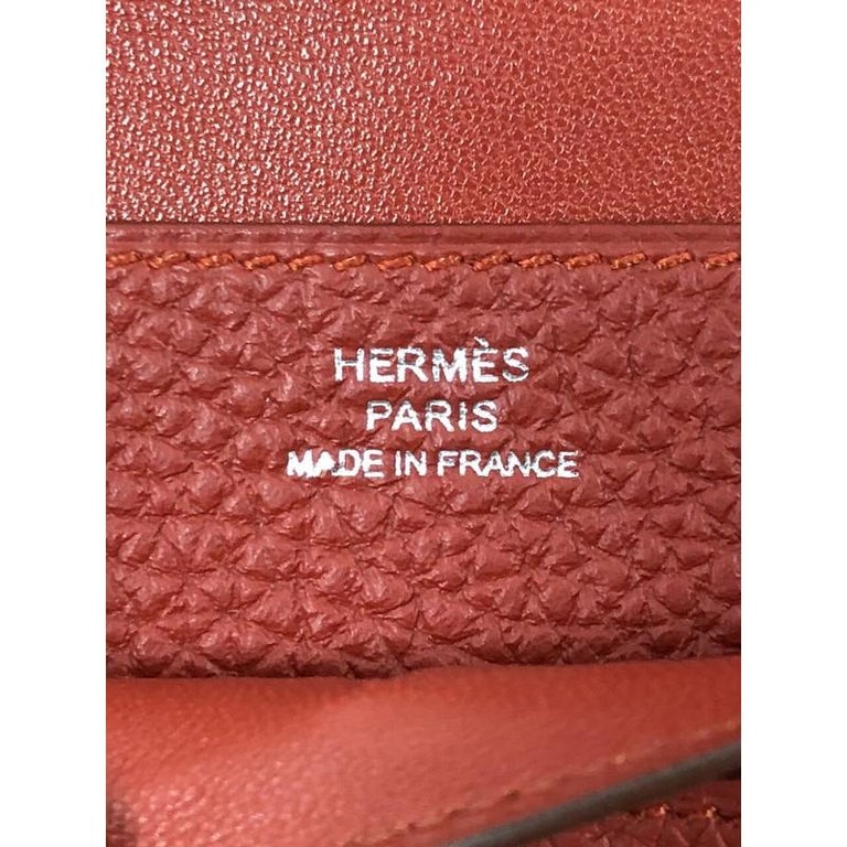 HERMES Logos Dogon Recto Verso Bifold Long Wallet Purse Leather