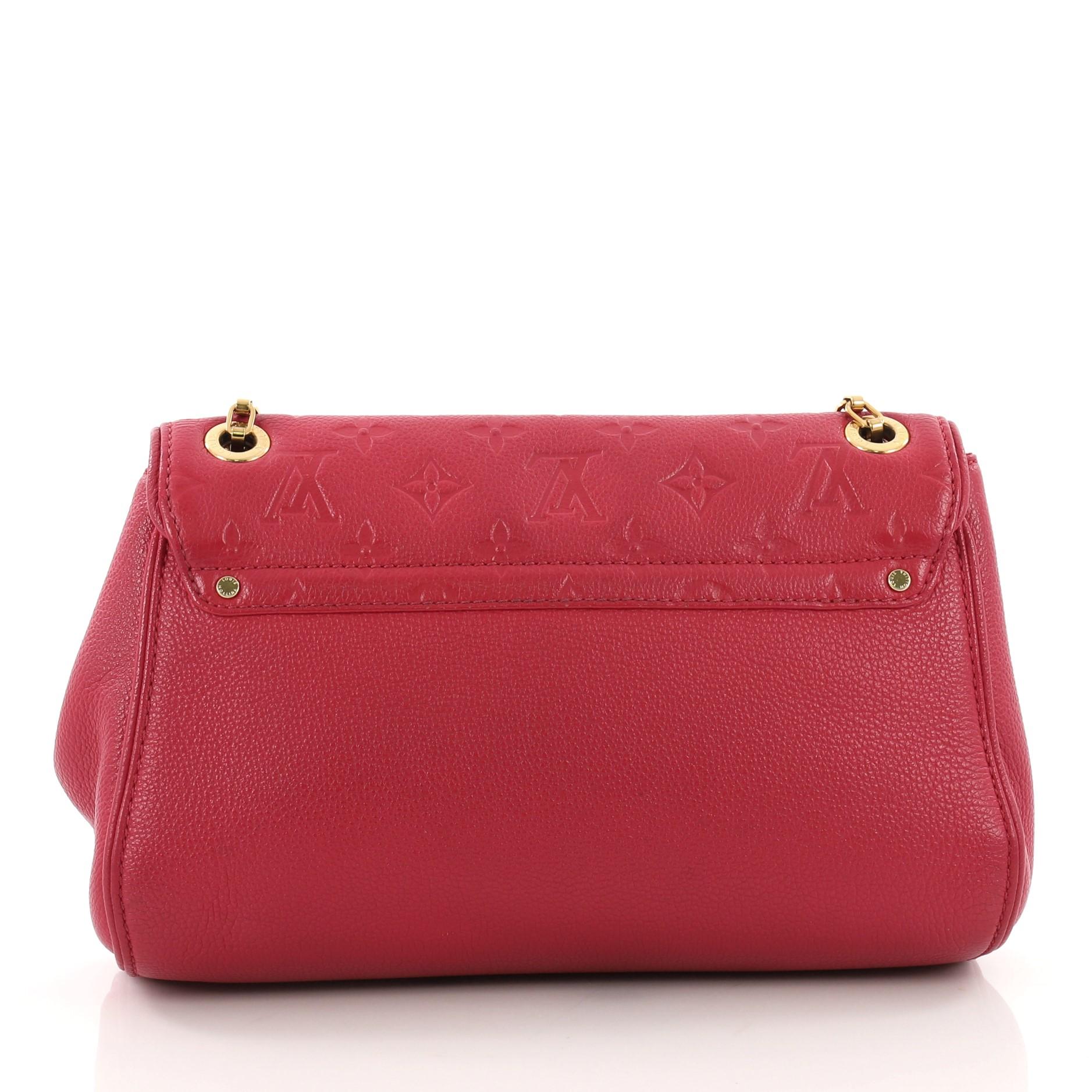 Red Louis Vuitton Saint Germain Handbag Monogram Empreinte Leather PM