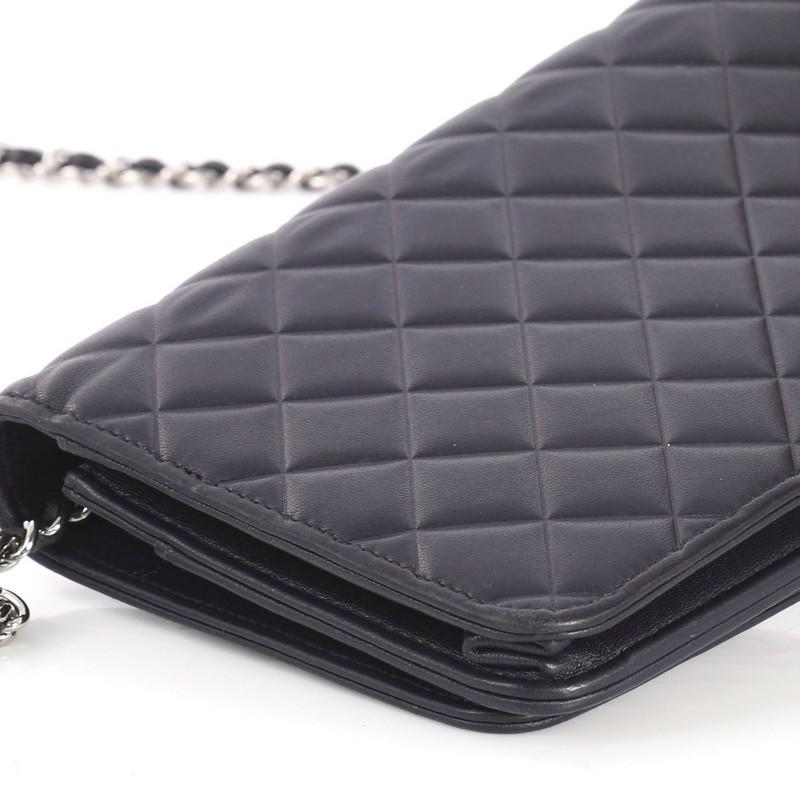 Chanel Diamond CC Wallet on Chain Quilted Lambskin 3