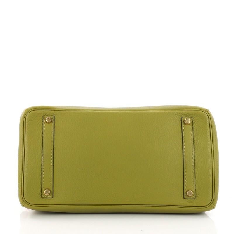 Women's Hermes Birkin Handbag Vert Chartreuse Clemence