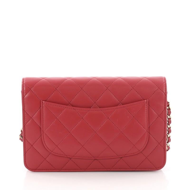 Chanel Wallet on Chain Quilted Lambskin In Excellent Condition In NY, NY