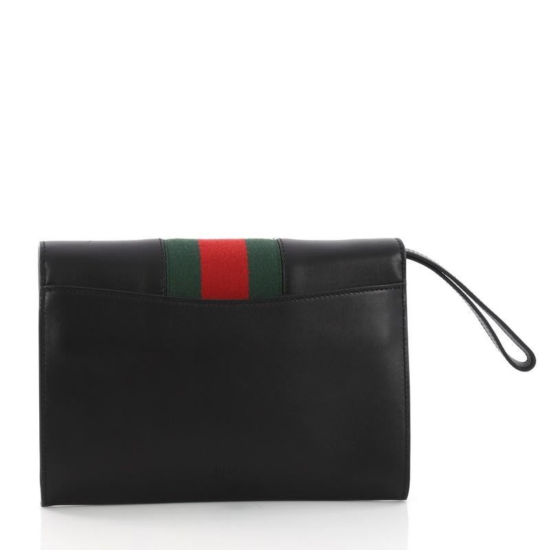 Gucci Sylvie Clutch Leather Small In Excellent Condition In NY, NY