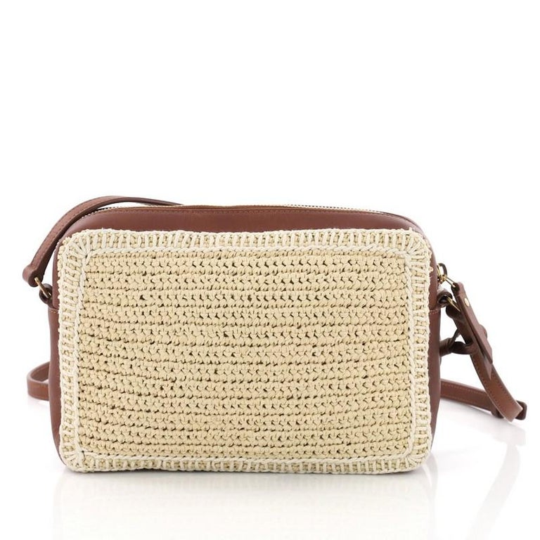 Saint Laurent Lou Camera Bag Woven Raffia Small at 1stDibs ysl woven bag, ysl raffia camera