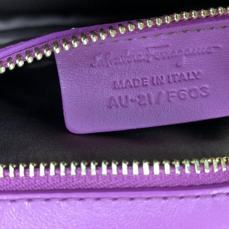 Salvatore Ferragamo Ginny Crossbody Bag Stitched Leather Medium 2