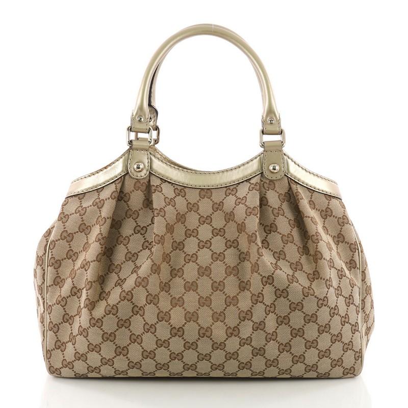 Gucci Sukey Tote GG Canvas Medium In Excellent Condition In NY, NY