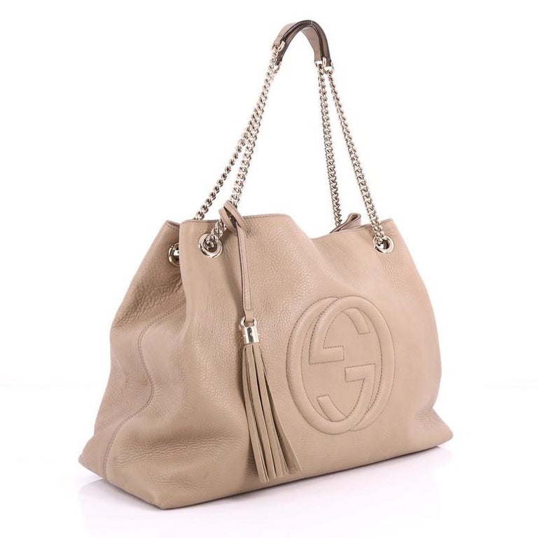 Gucci Soho Chain Strap Shoulder Bag Leather Large at 1stdibs