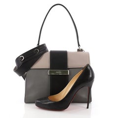 Prada Metal Ribbon Top Handle Bag City Calfskin Medium