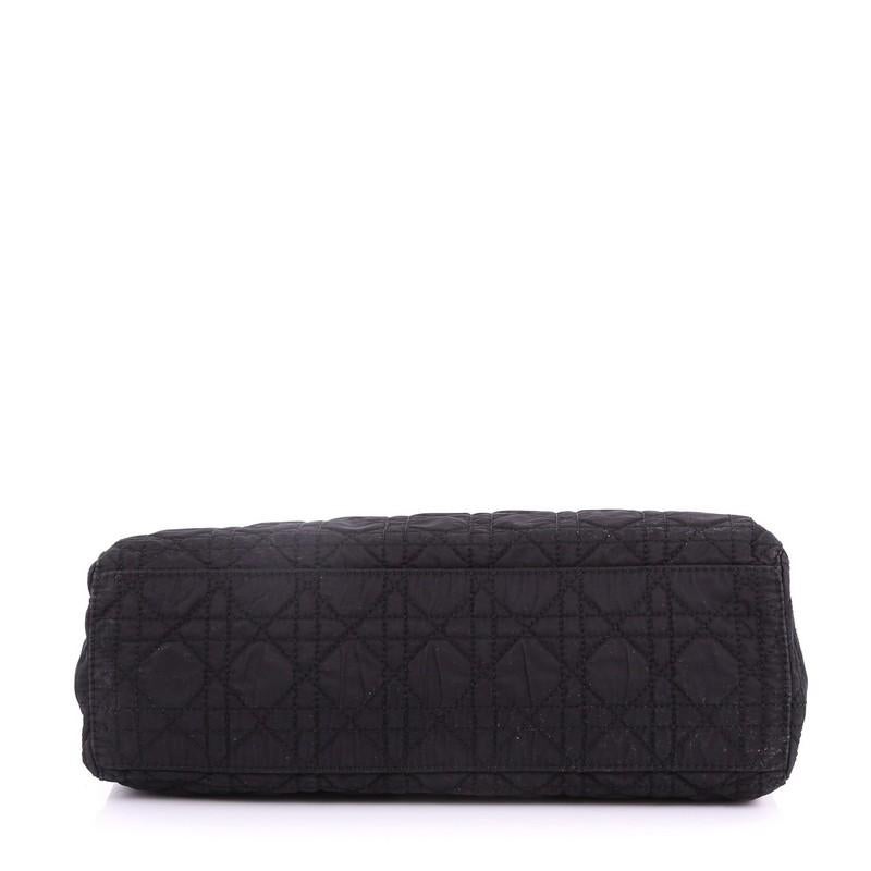 Women's or Men's Christian Dior Lady Dior Handbag Cannage Quilt Nylon Large