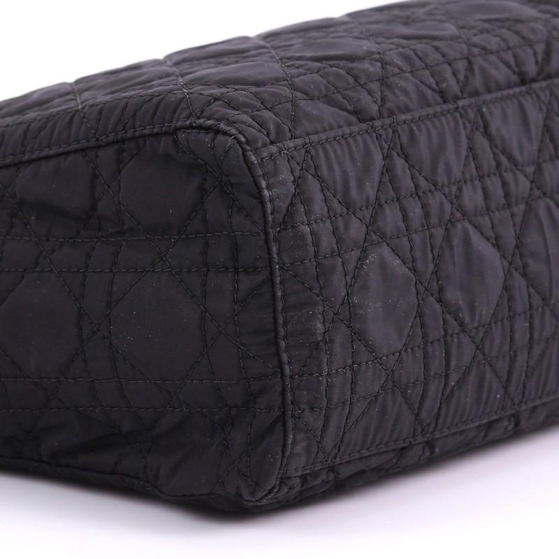 Christian Dior Lady Dior Handbag Cannage Quilt Nylon Large 2