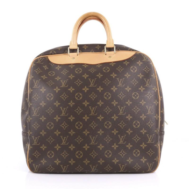 Louis Vuitton Evasion Travel Bag Monogram Canvas MM In Good Condition In NY, NY