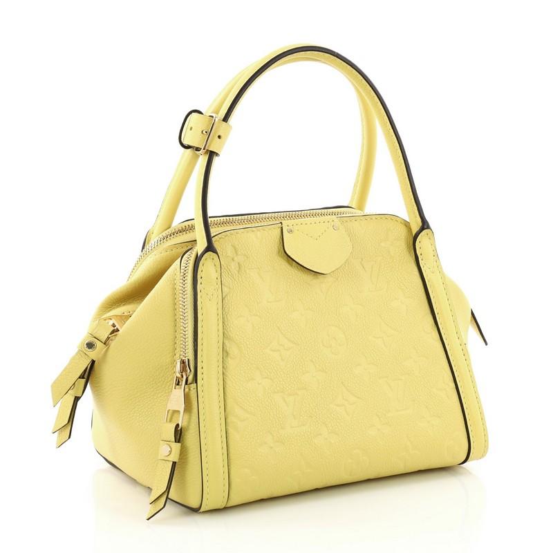 Yellow Louis Vuitton Marais Handbag Monogram Empreinte Leather BB