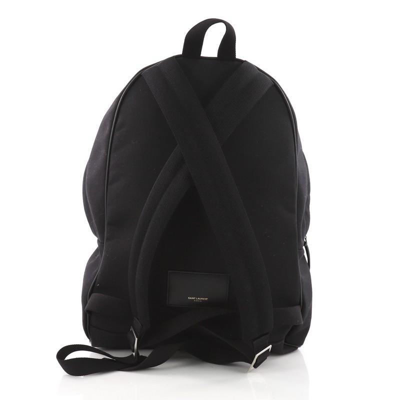 Saint Laurent City Backpack Canvas Medium In Good Condition In NY, NY