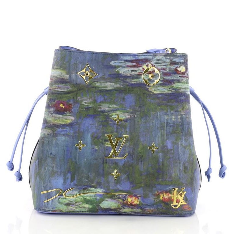 Louis Vuitton Neonoe Handbag Limited Edition Jeff Koons Monet Print Canvas at 1stdibs