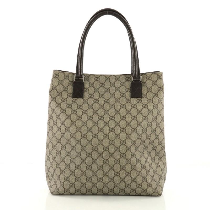 Gucci Open Tote GG Coated Canvas Tall In Good Condition In NY, NY