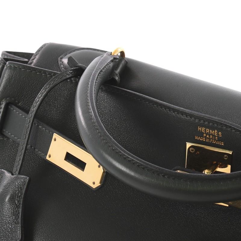 Hermes Kelly Handbag Vert Fonce Gulliver with Gold Hardware 3 3