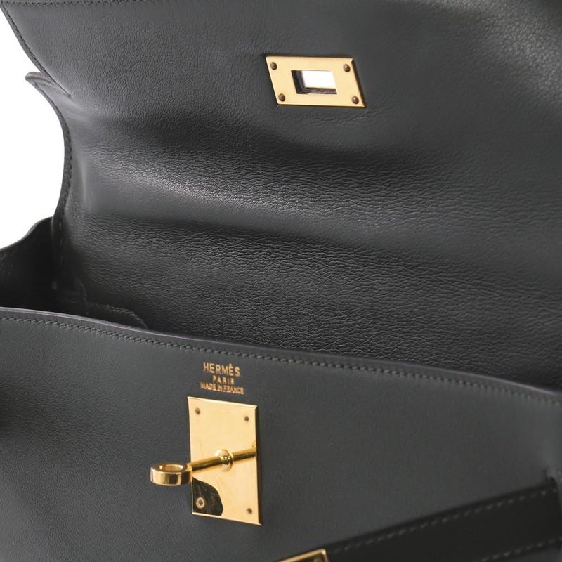 Hermes Kelly Handbag Vert Fonce Gulliver with Gold Hardware 3 5