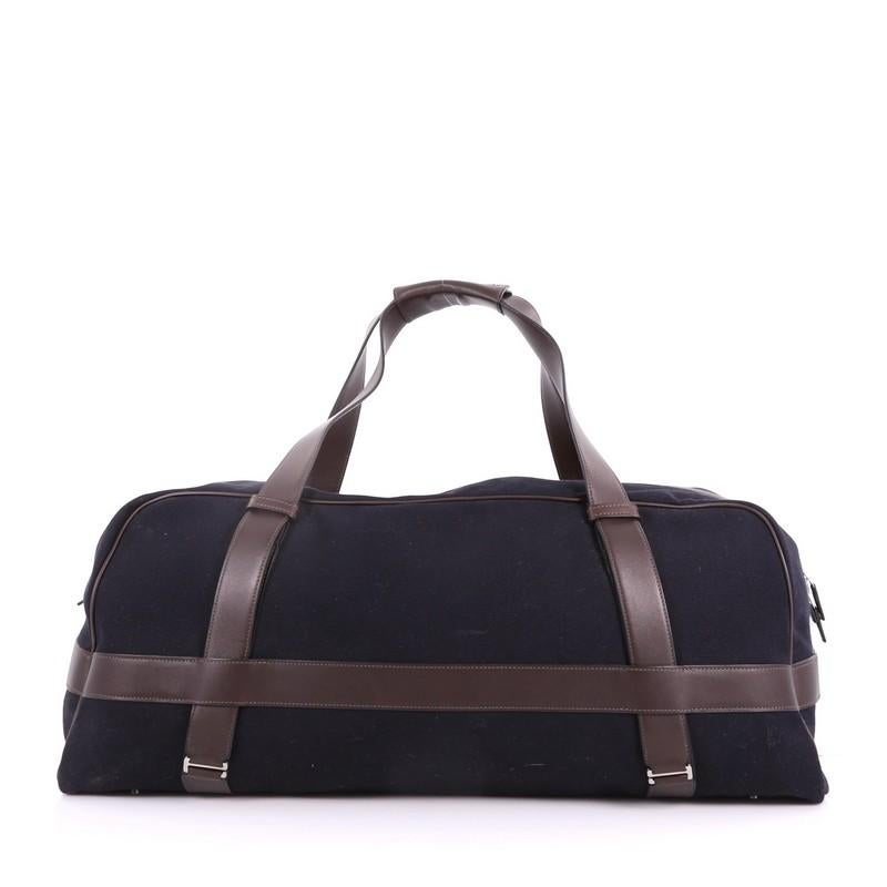 Hermes Arion Duffle Bag Toile avec cuir Bon état à NY, NY