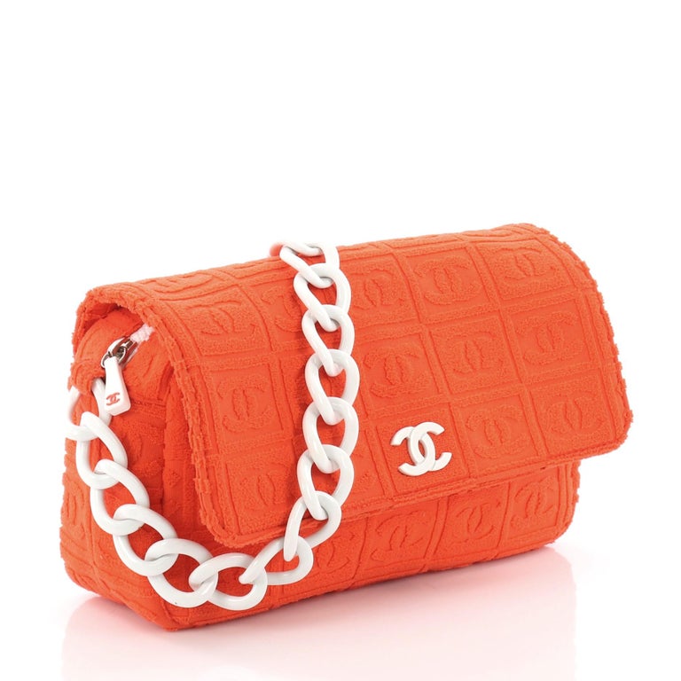 CHANEL Nylon Sport Crossbody Blue Red 2002 Sports Collection