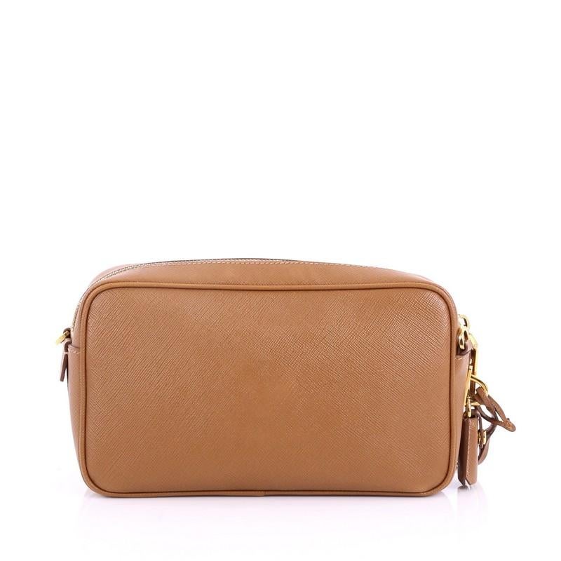 Prada Front Pocket Crossbody Bag Saffiano Leather Small In Good Condition In NY, NY
