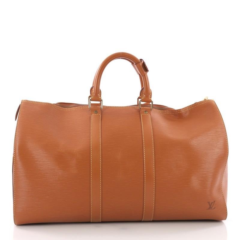 Louis Vuitton Keepall Bag Epi Leather 45 In Good Condition In NY, NY
