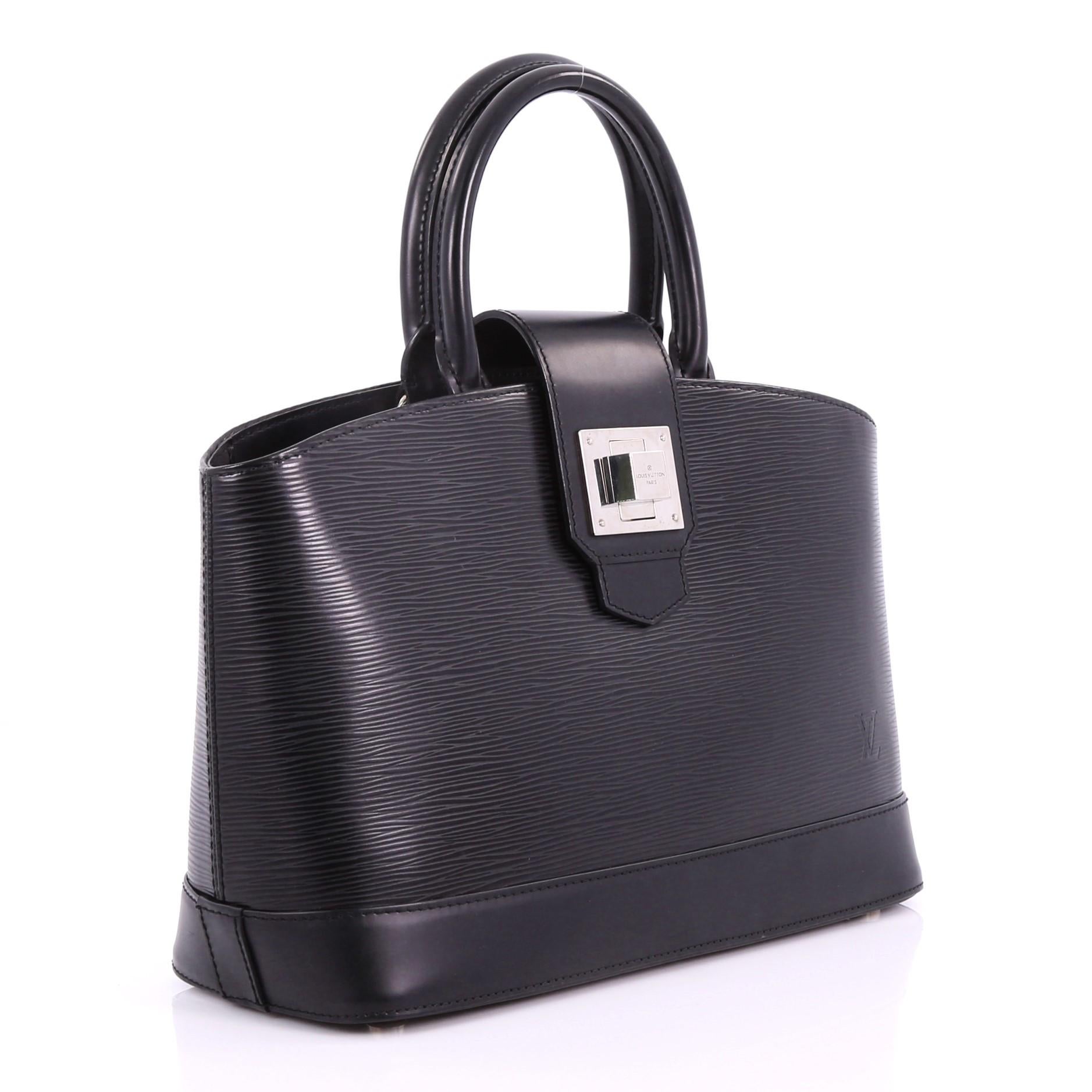 Black Louis Vuitton Mirabeau Handbag Epi Leather PM