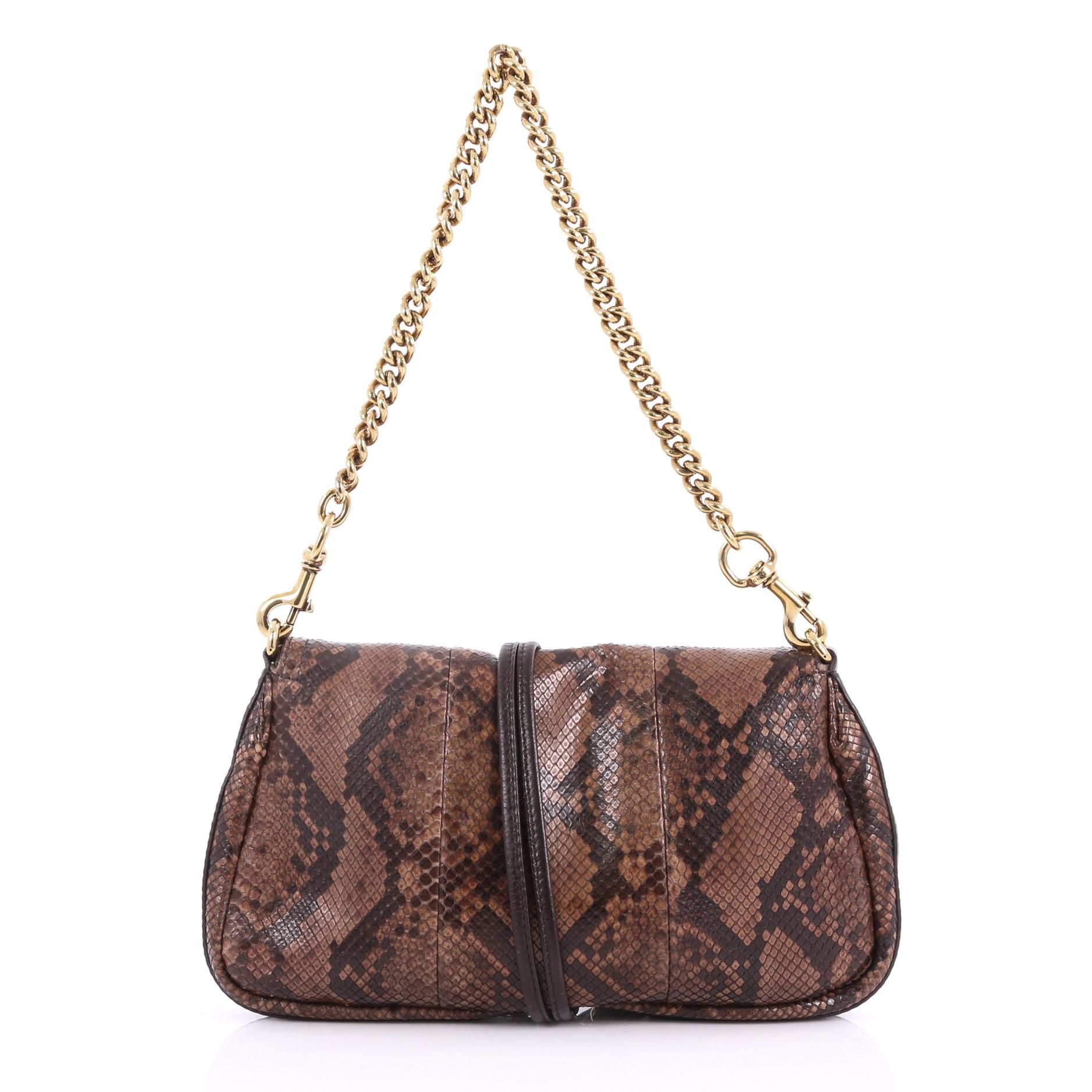 Gucci Croisette Evening Bag Python In Excellent Condition In NY, NY
